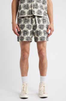 RIZORT Hibiscus Floral Drawstring Shorts