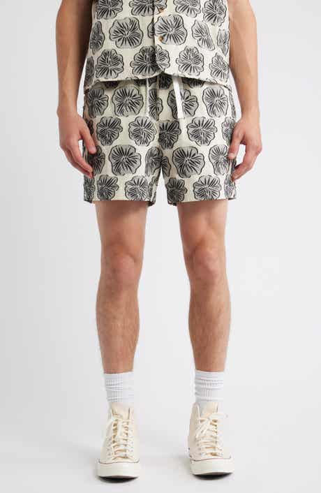 RIZORT Hibiscus Floral Drawstring Shorts