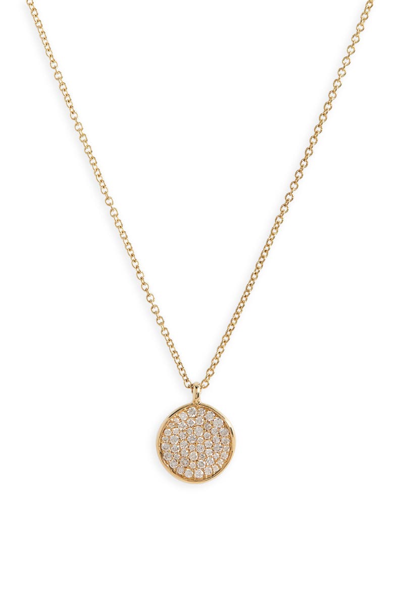 'Stardust - Flower' Diamond & 18k Gold Pendant Necklace, Main, color, YELLOW GOLD