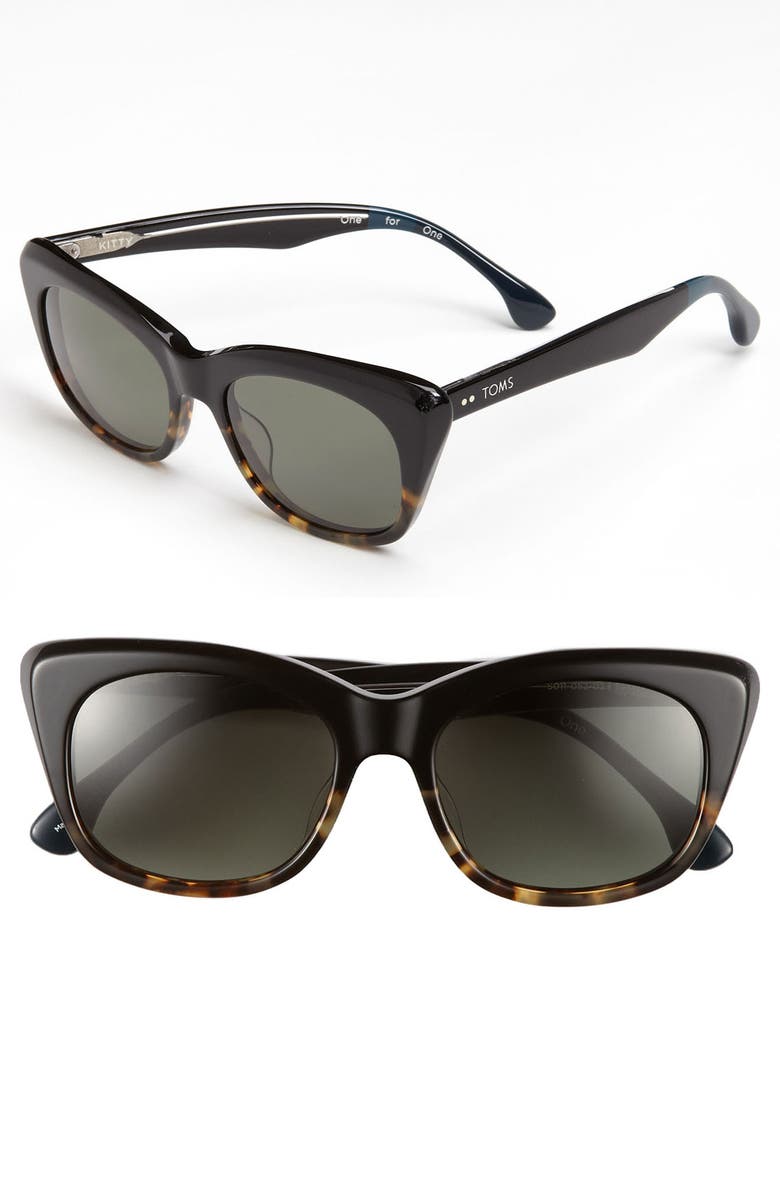 TOMS 'Kitty' 53mm Sunglasses, Main, color,
