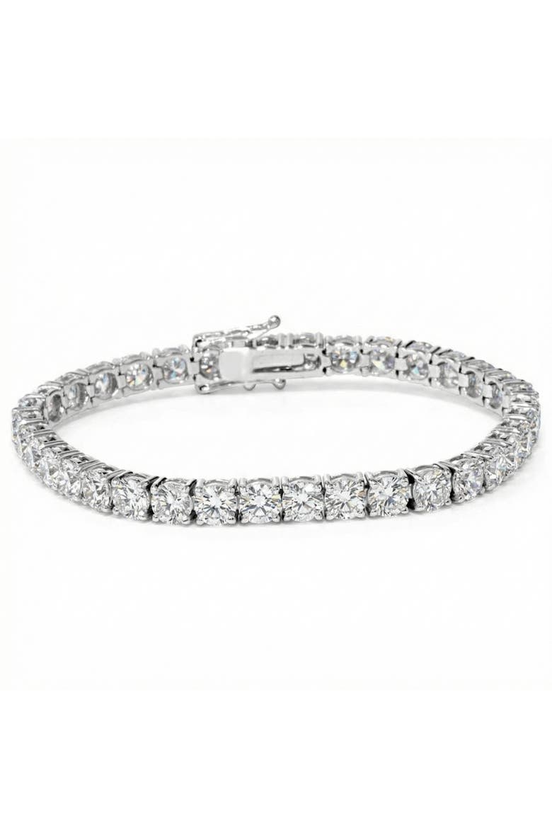9 ct Round Lab Grown Diamond Tennis Bracelet 14K Gold 7", Main, color, 14k White Gold
