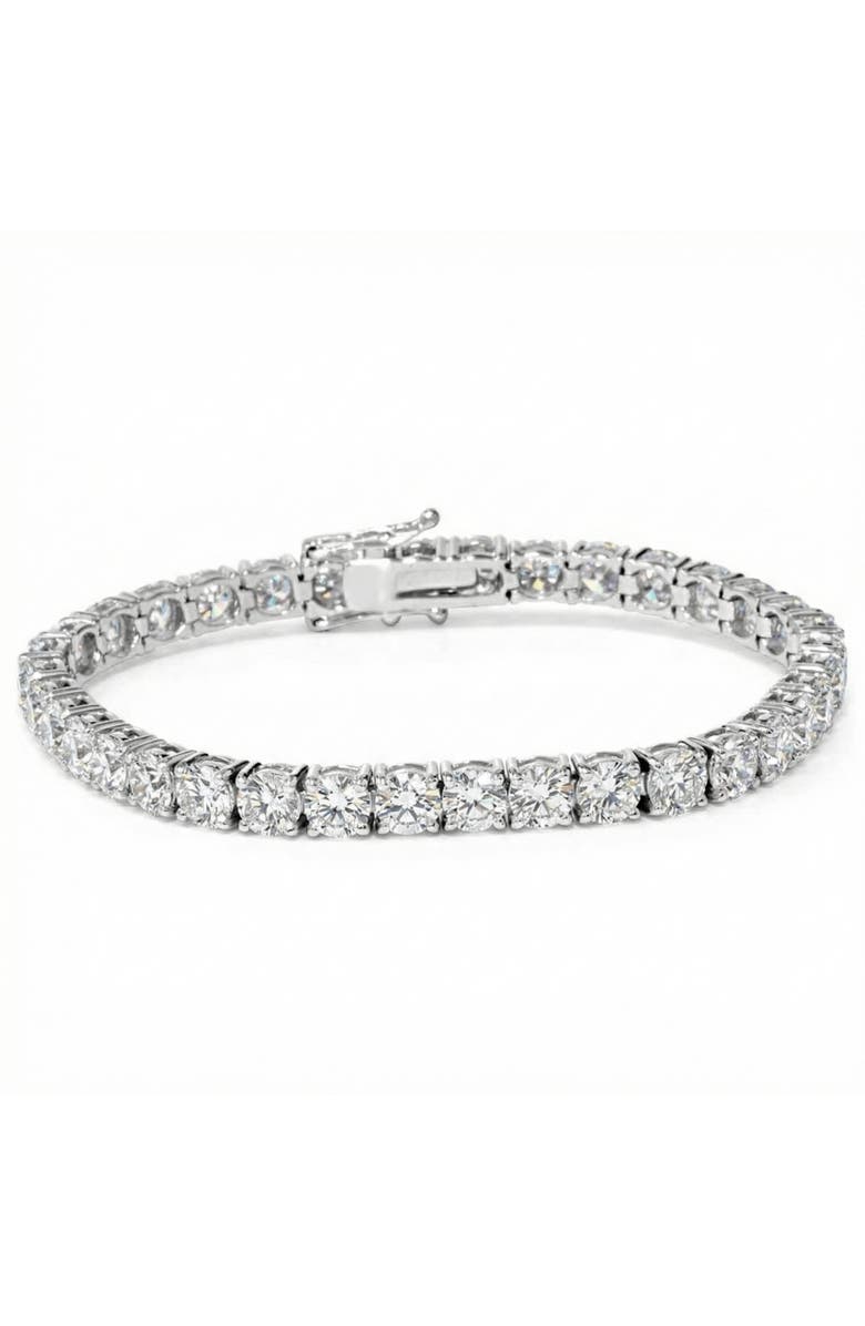Bliss Diamond 9 ct Round Lab Grown Diamond Tennis Bracelet 14K Gold 7", Main, color, 14K White Gold