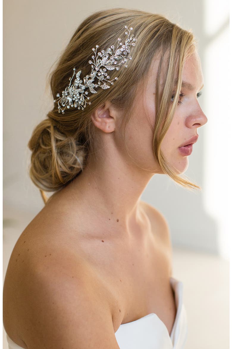 Rahab Crystal Hair Clip (Nordstrom Exclusive), Alternate, color, SILVER
