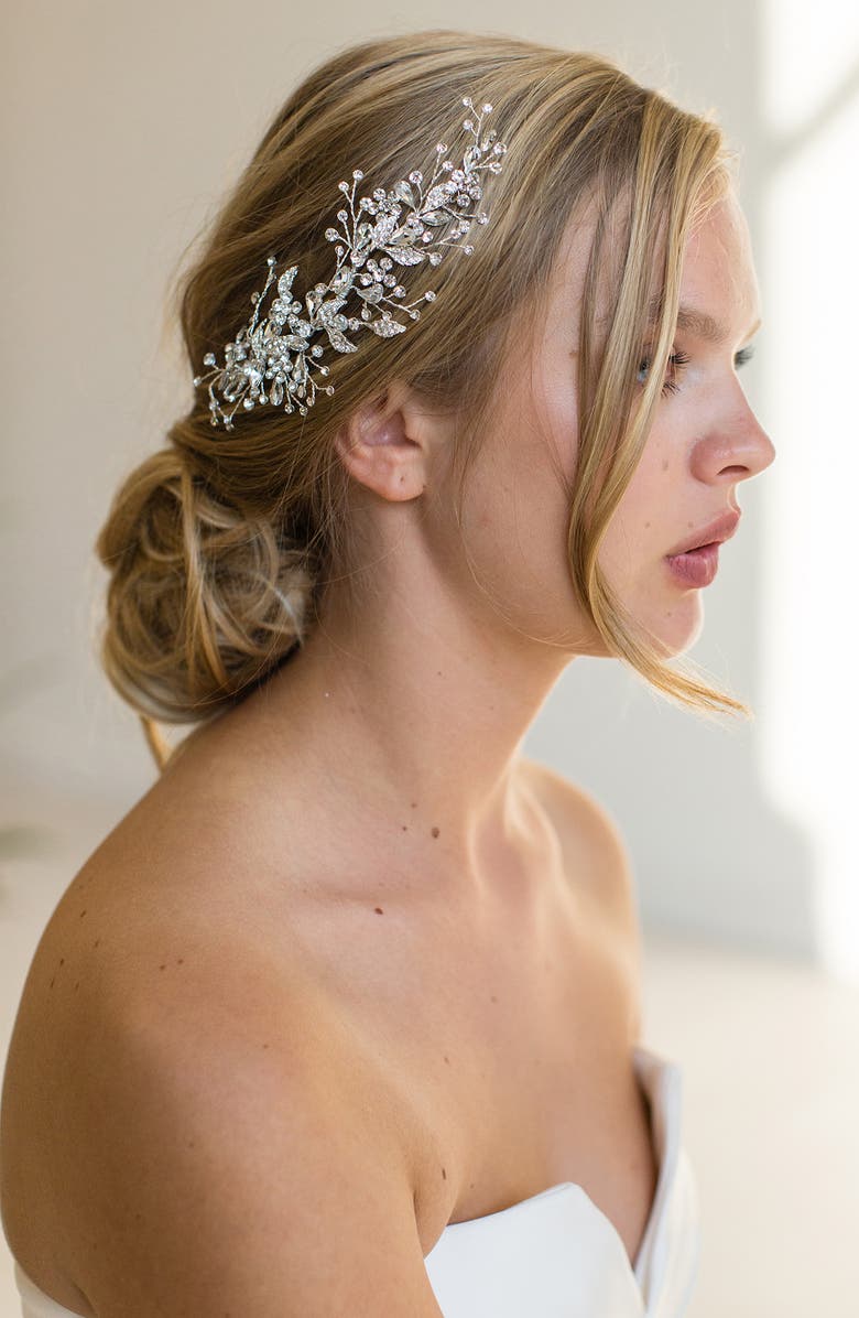 Brides & Hairpins Rahab Crystal Hair Clip, Alternate, color, Silver