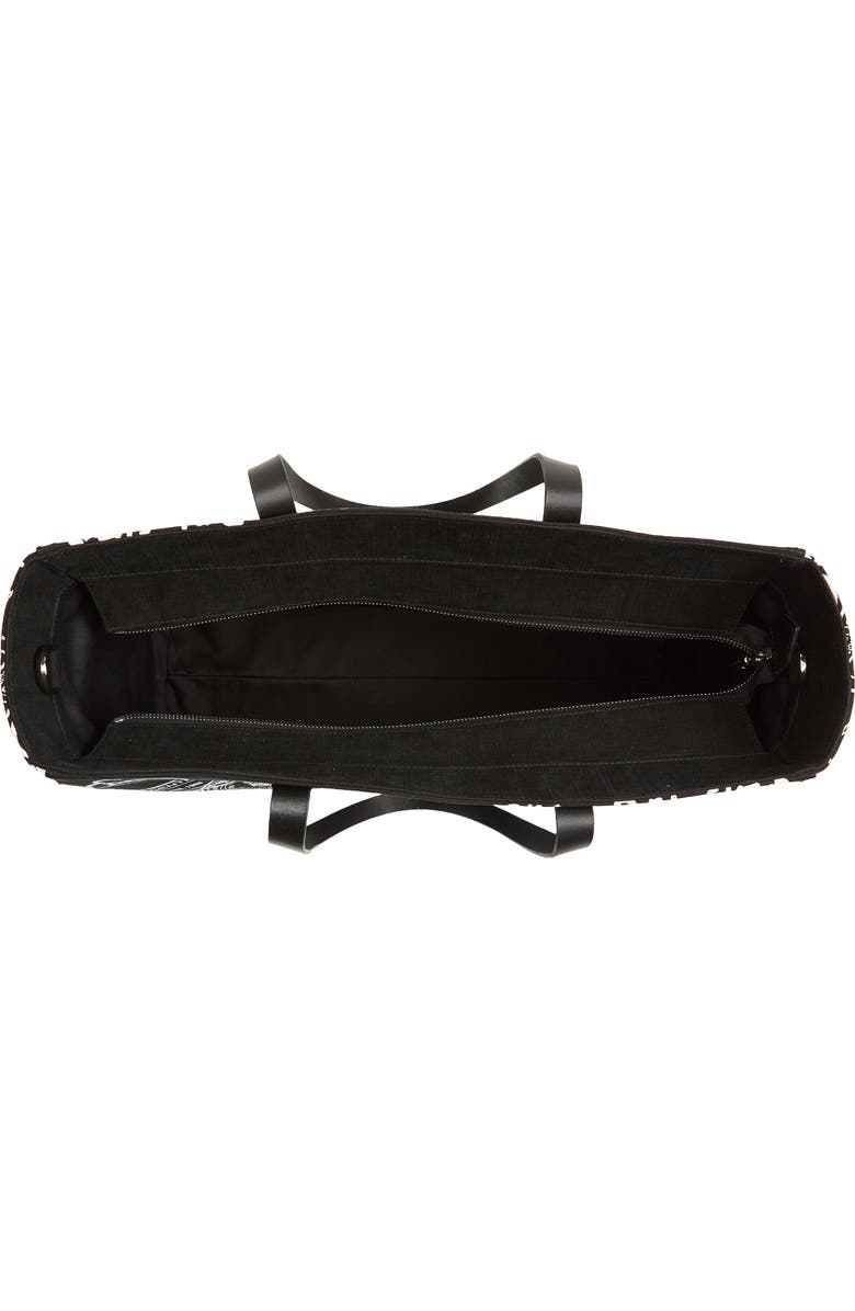 Golden Goose California East/West Graffiti Print Canvas Shopper Tote, Alternate, color,