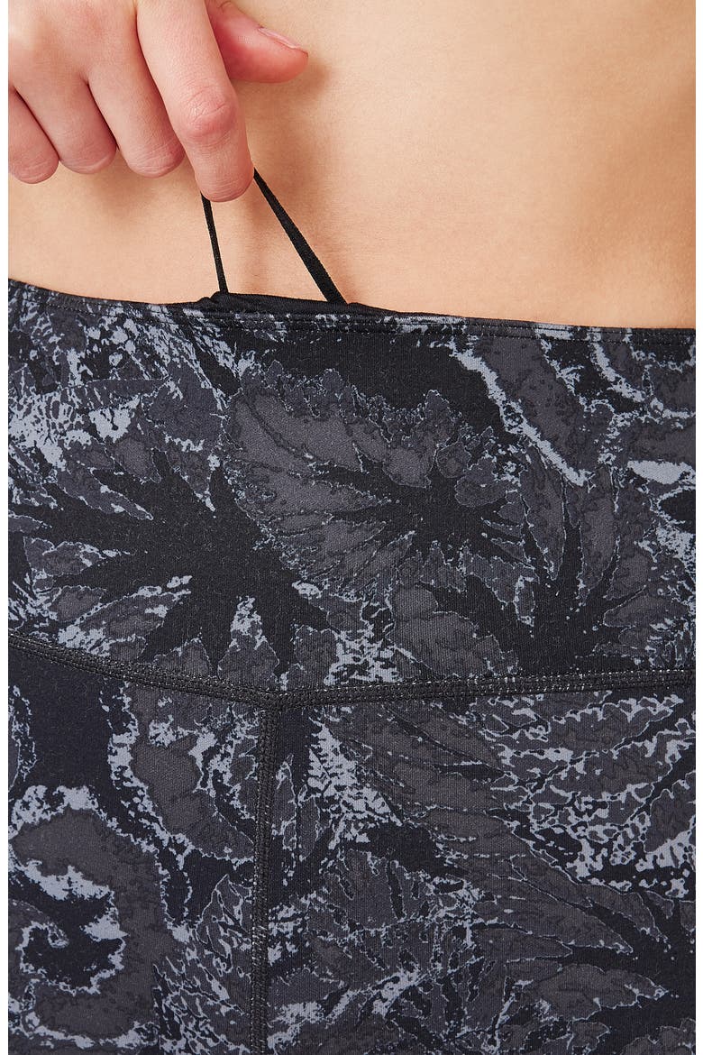 Reversible Yoga Leggings, Alternate, color, TONAL BEGONIA PRINT