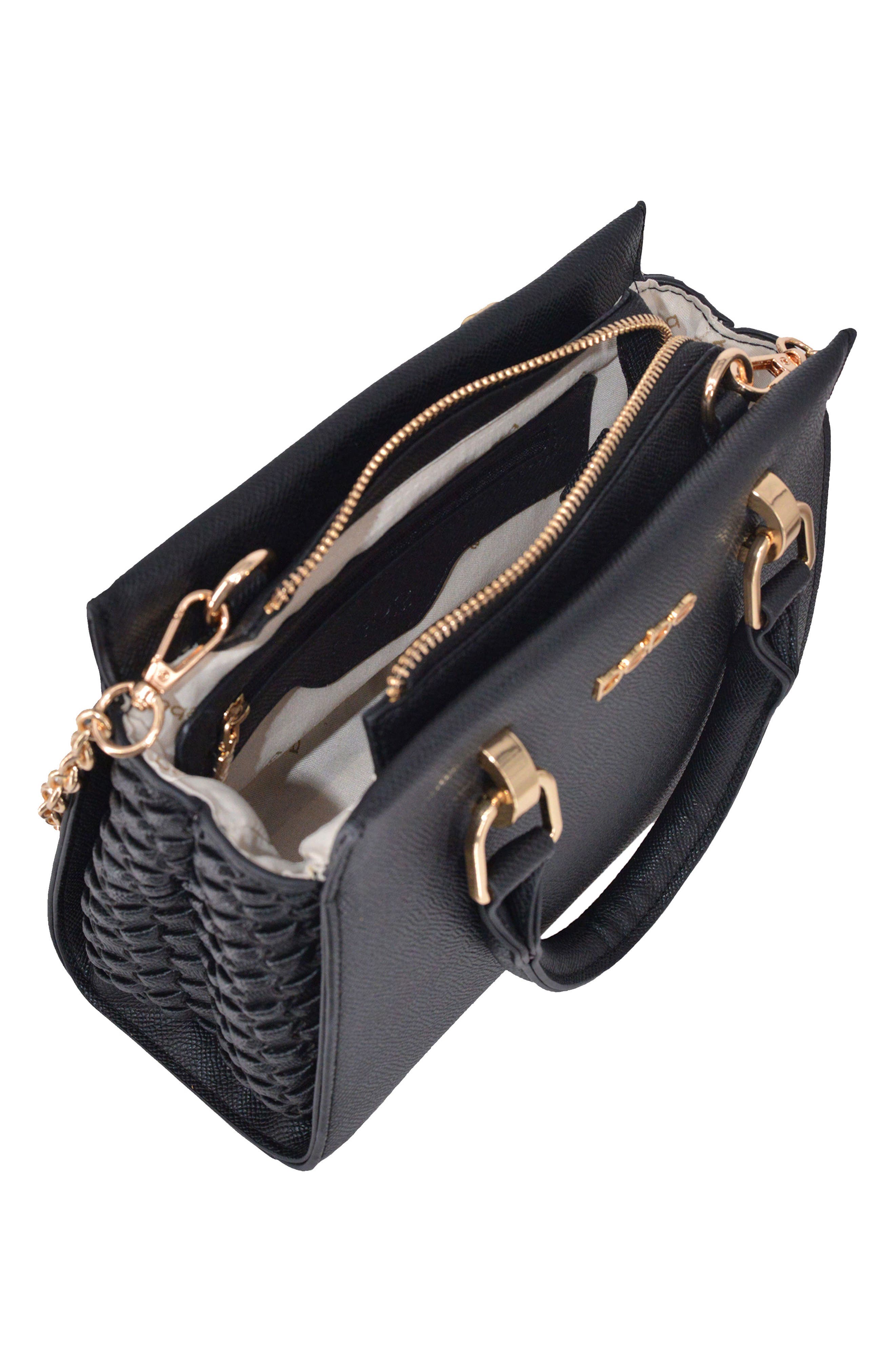 bebe Katriel Small Satchel, Alternate, color, Black