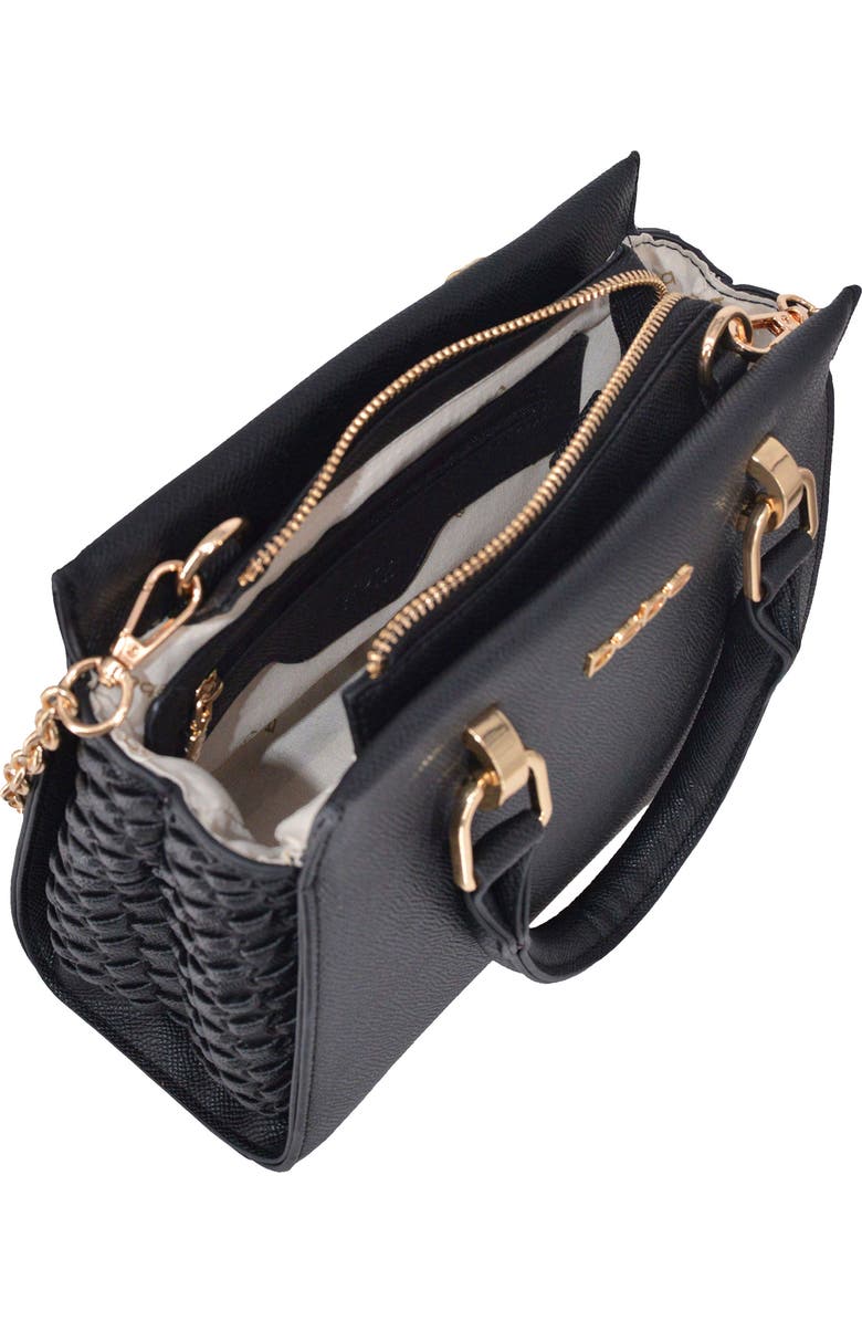 bebe Katriel Small Satchel, Alternate, color, Black