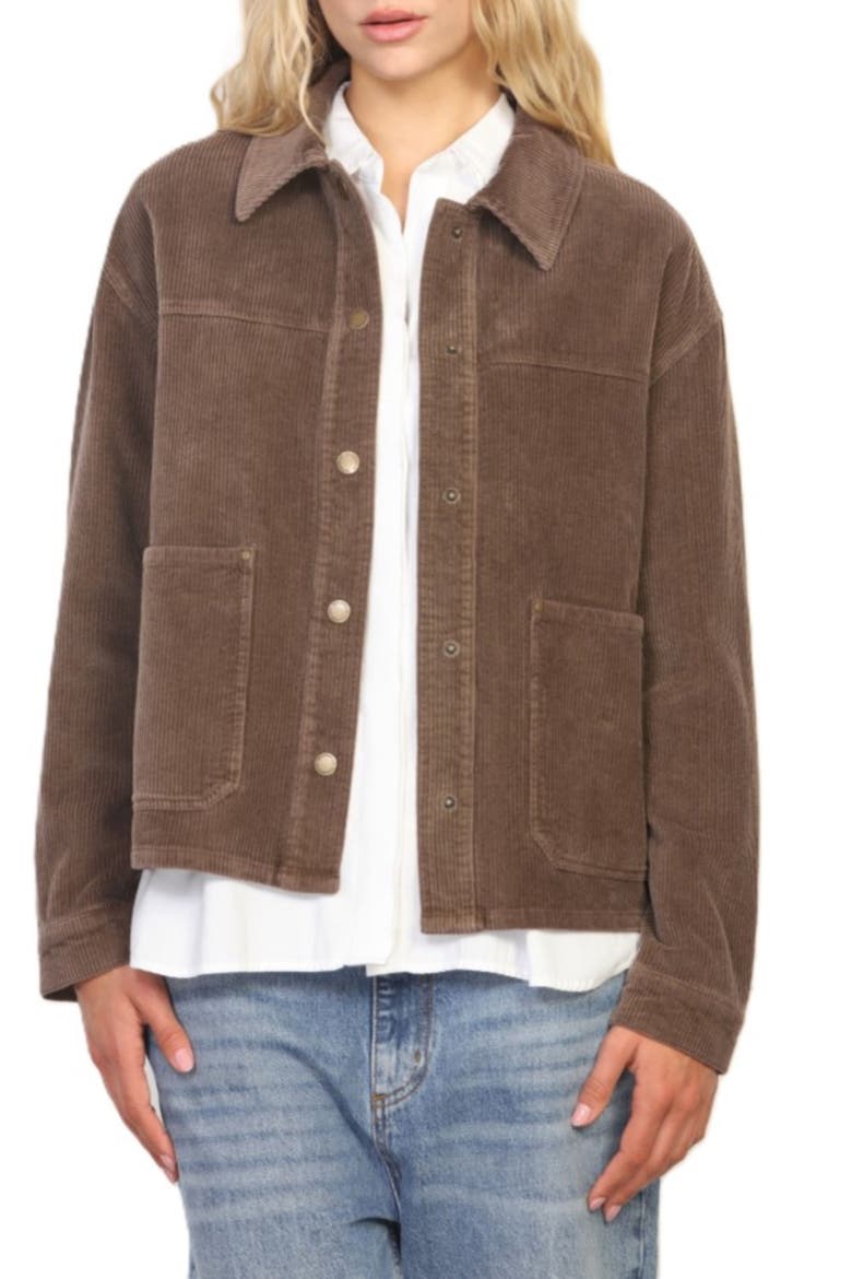 Corduroy Chore Jacket, Main, color, MOCHA
