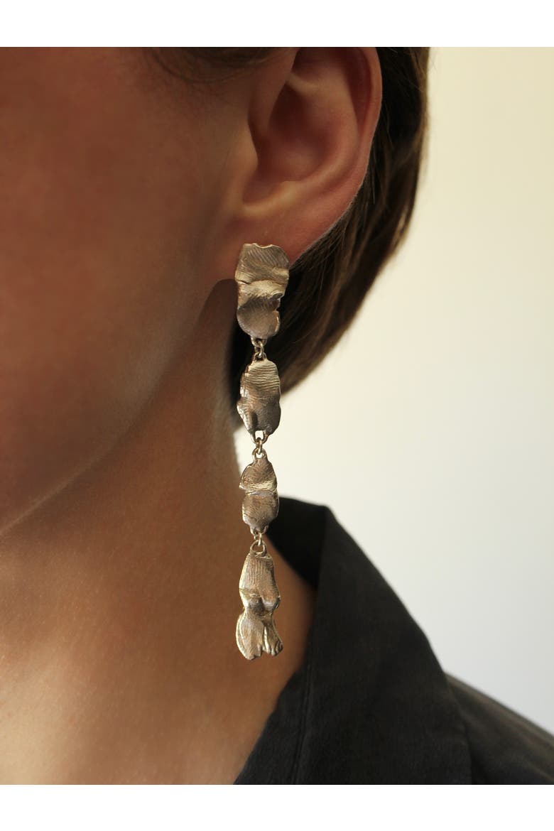 Hyades Silver Drop Earrings, Alternate, color, Sterling Silver