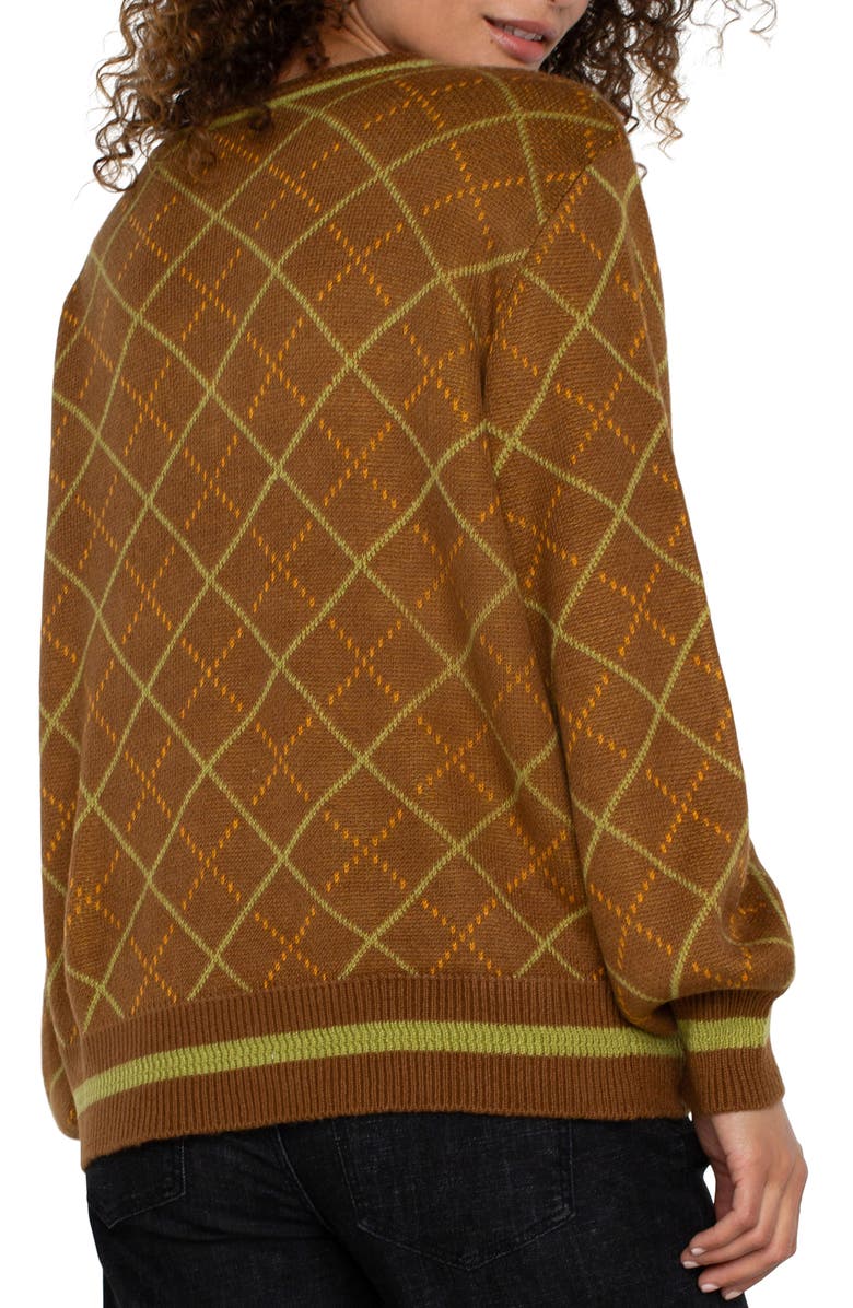 Liverpool Argyle Bishop Sleeve Sweater, Alternate, color, Caramel Multi