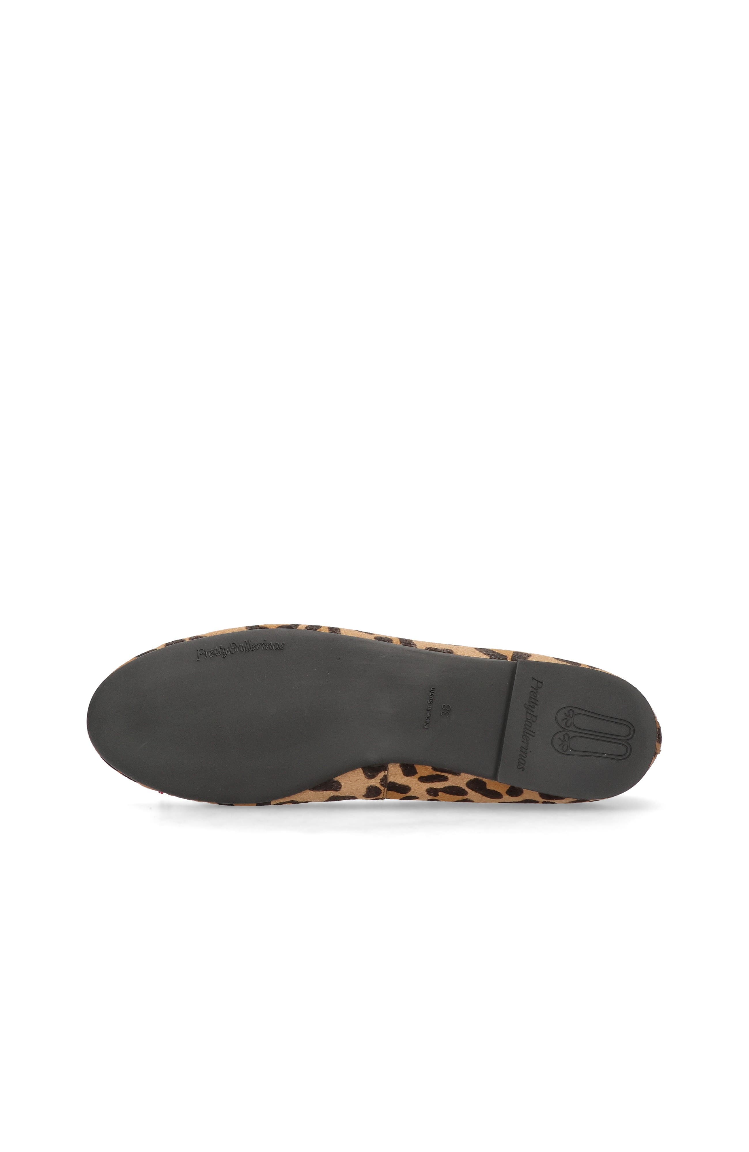 Pretty Ballerinas Round Toe Leopard Ballet Flat, Alternate, color, Black