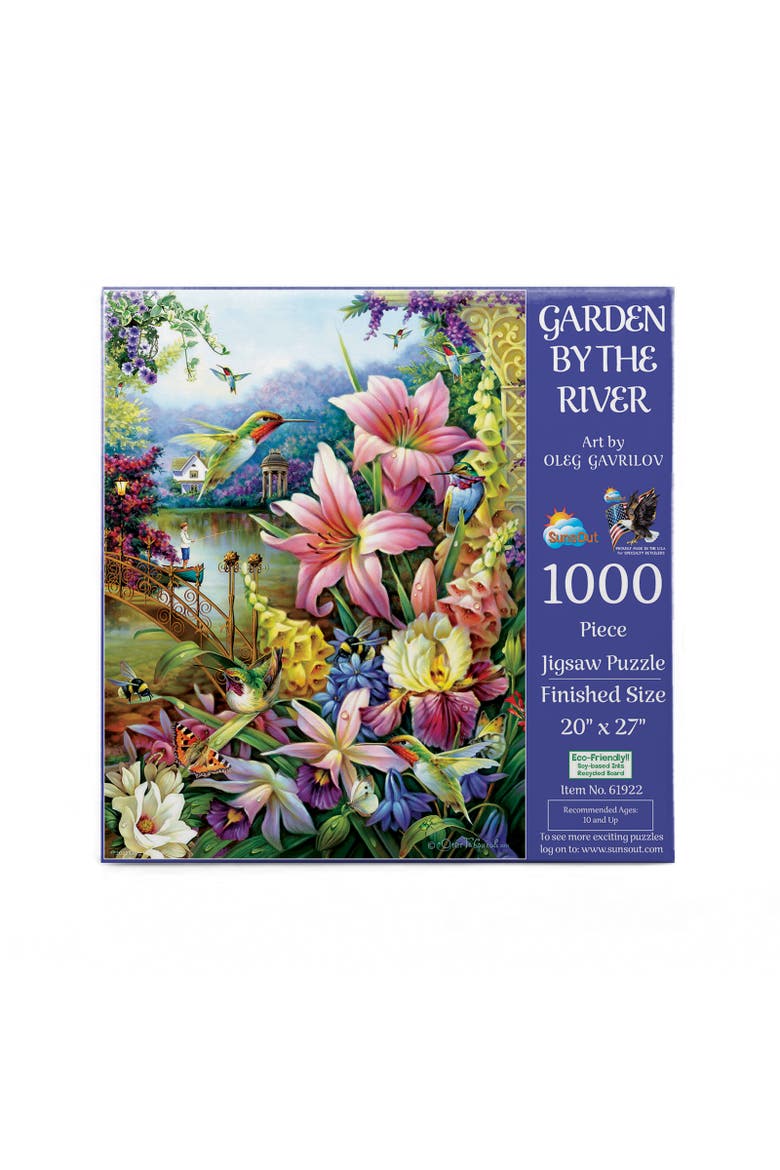 Garden by the River 1000 piece Jigsaw Puzzle for Adults, Alternate, color, Multicolor