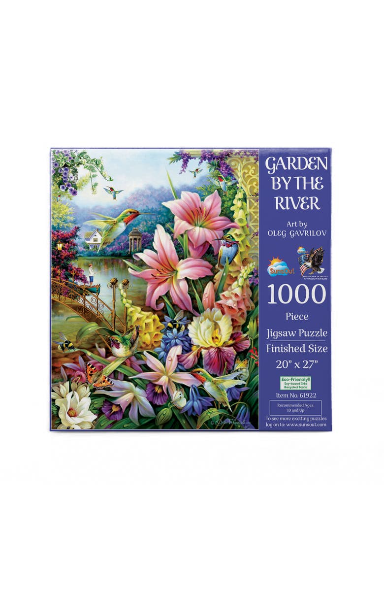 Sunsout Garden by the River 1000 piece Jigsaw Puzzle for Adults, Alternate, color, Multicolor