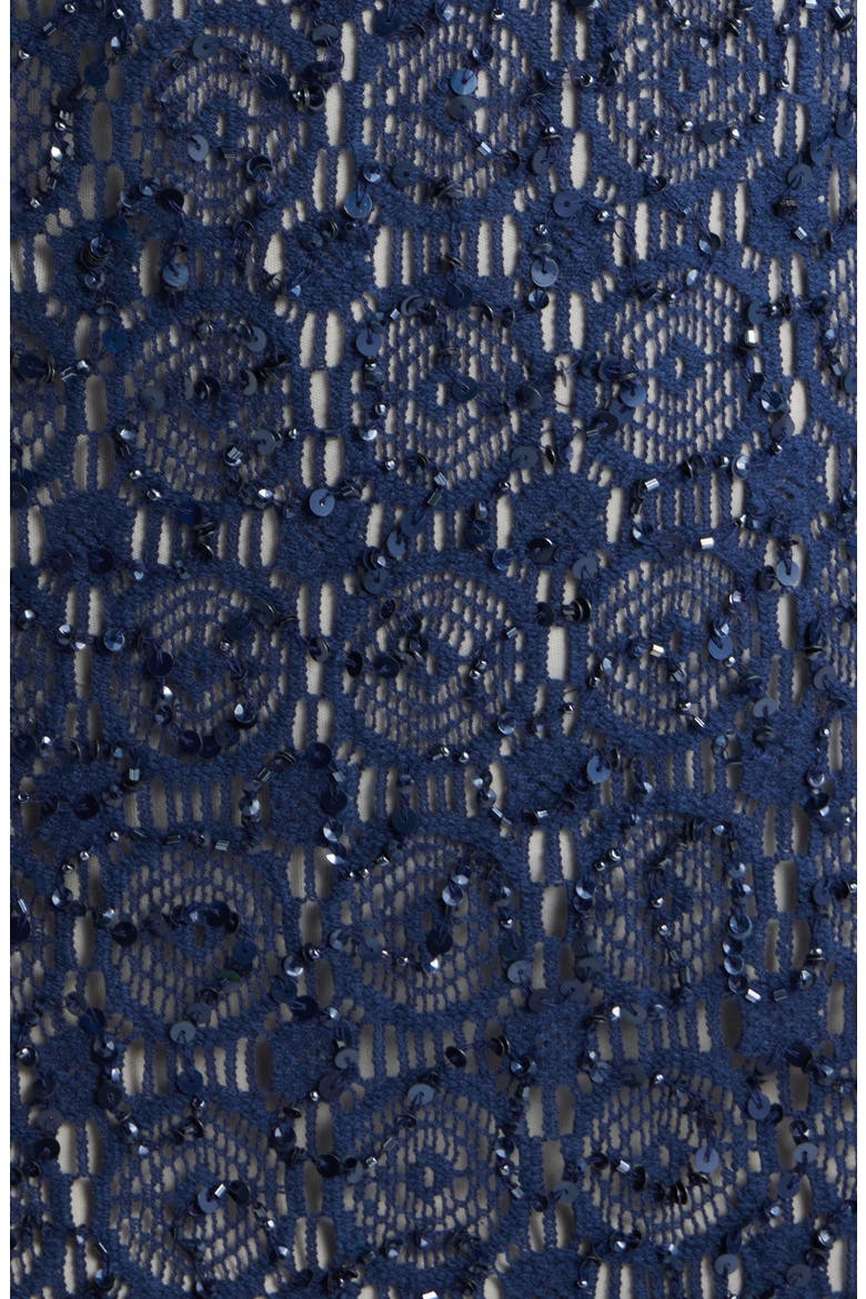 Open Stitch Cocktail Dress, Alternate, color, NAVY