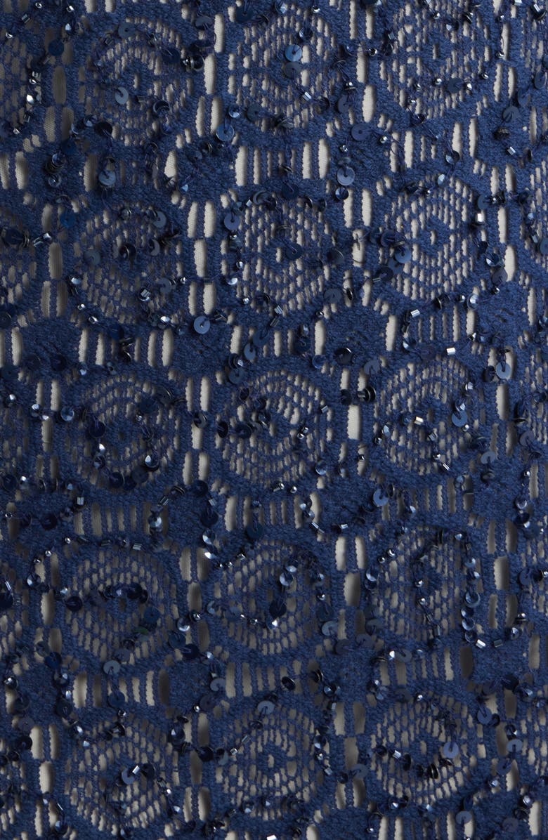 Pisarro Nights Open Stitch Cocktail Dress, Alternate, color, Navy