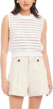 FIFTEEN TWENTY Tara Open Knit Vest