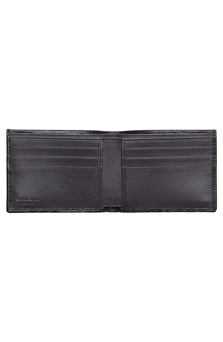FERRAGAMO Revival Leather Wallet, Alternate, color, Nero/ Dark Rain