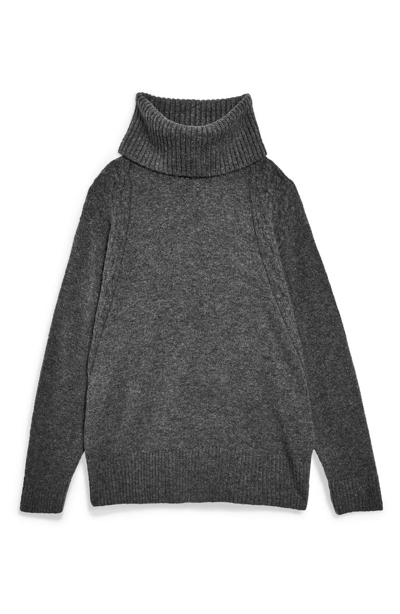 Topshop Turtleneck Sweater, Alternate, color, 