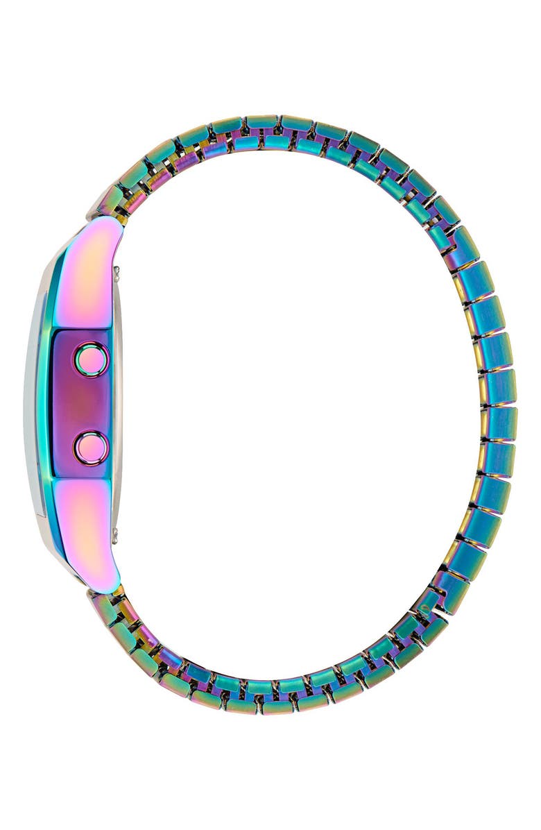 adidas AO Street Iridescent Digital Silicone Strap Watch, Alternate, color, Other