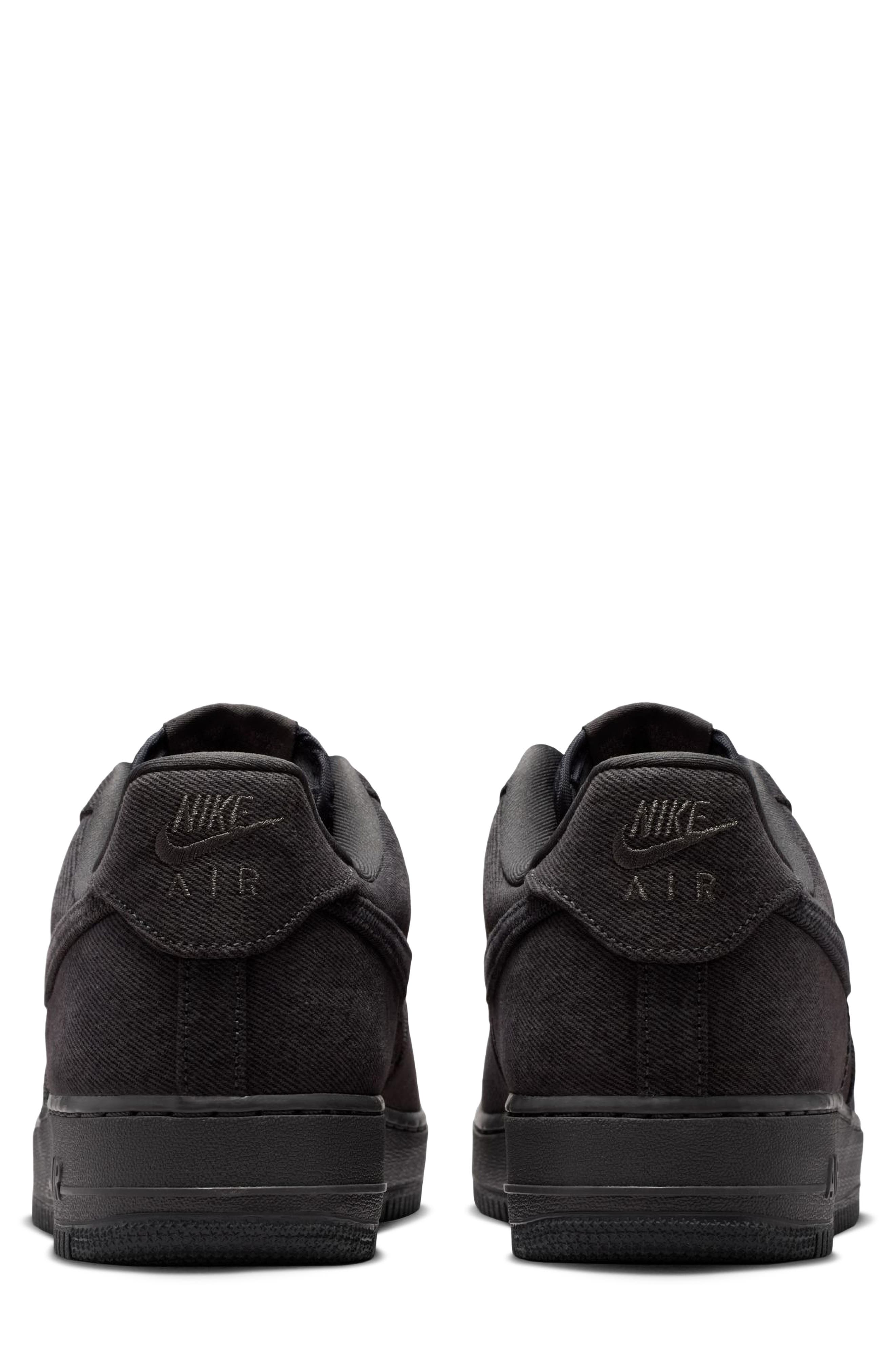 Air Force 1 '07 LV8 Denim Basketball Sneaker, Alternate, color, 003 ANTHRA/ANTHRA