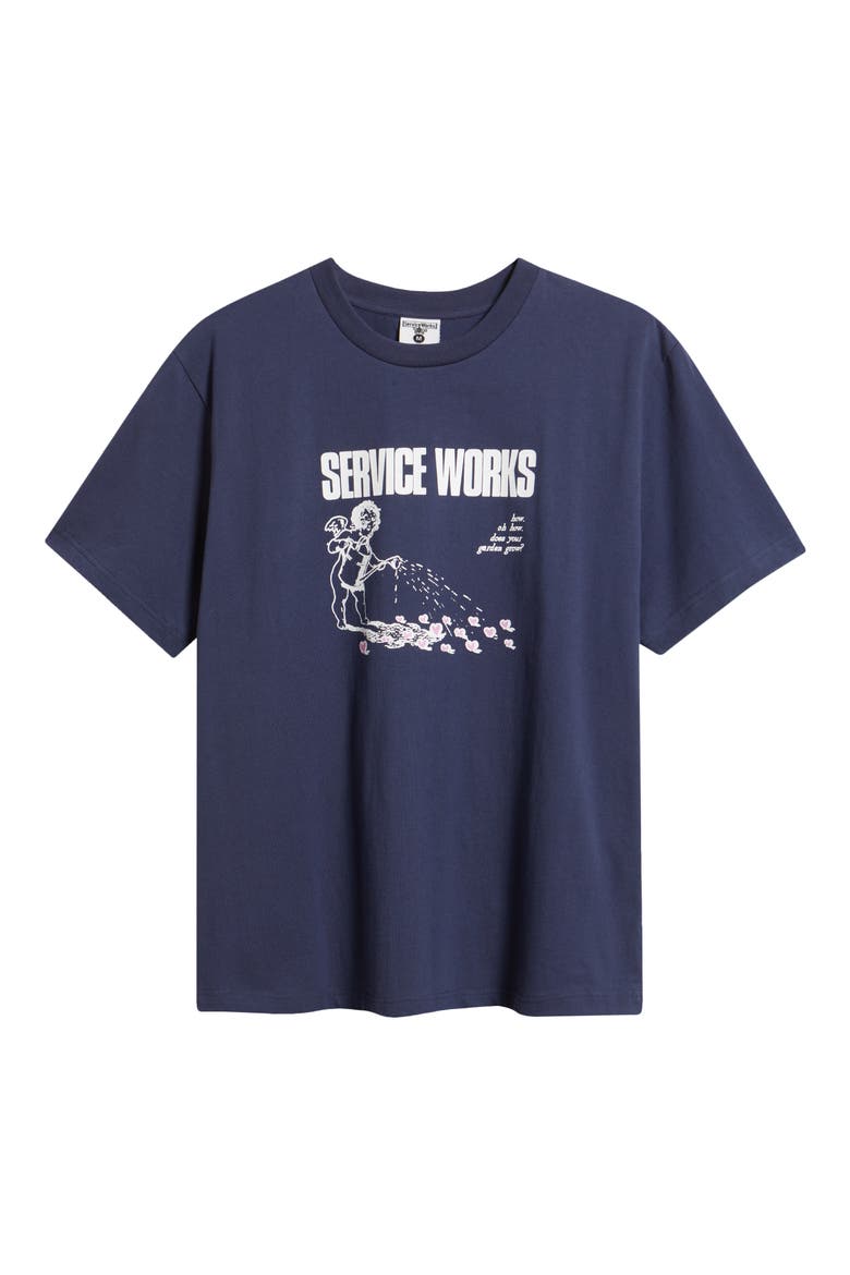 Garden Graphic Organic Cotton T-Shirt, Alternate, color, NAVY