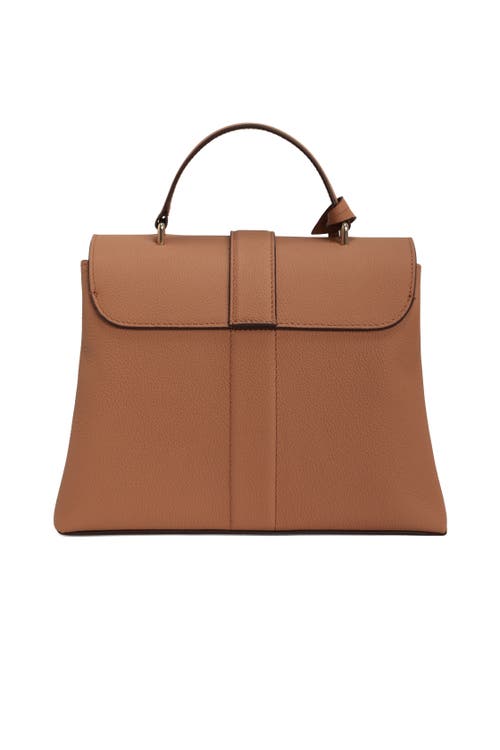 Gorski Leather Bag With Crossbody Strap In Brown
