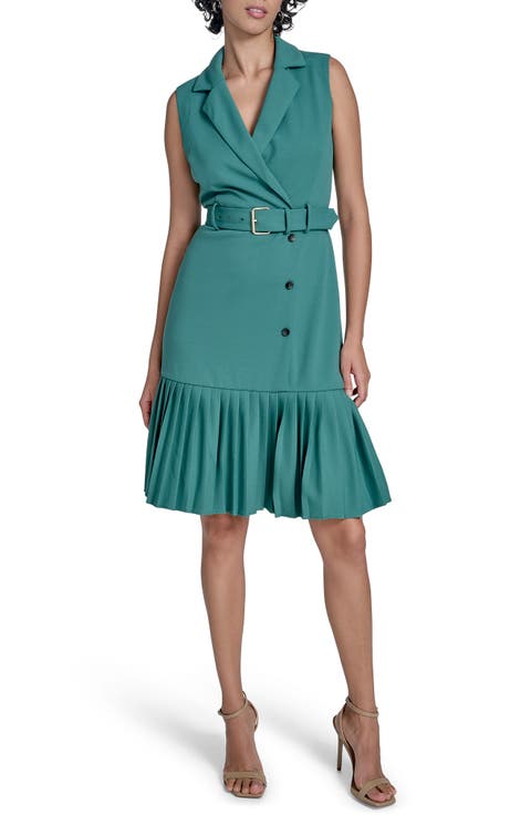 Flounce Hem Shirtdress
