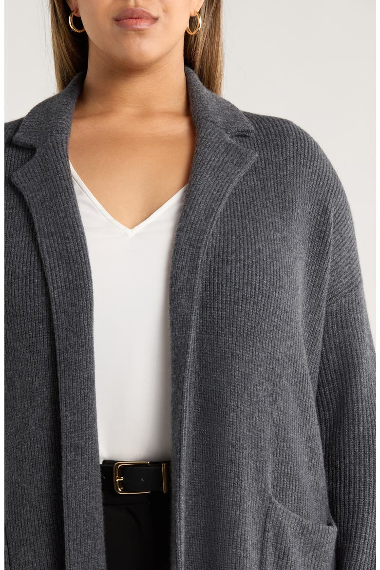 Wool & Cashmere Sweater Coat, Alternate, color, GREY DARK CHARCOAL HEATHER