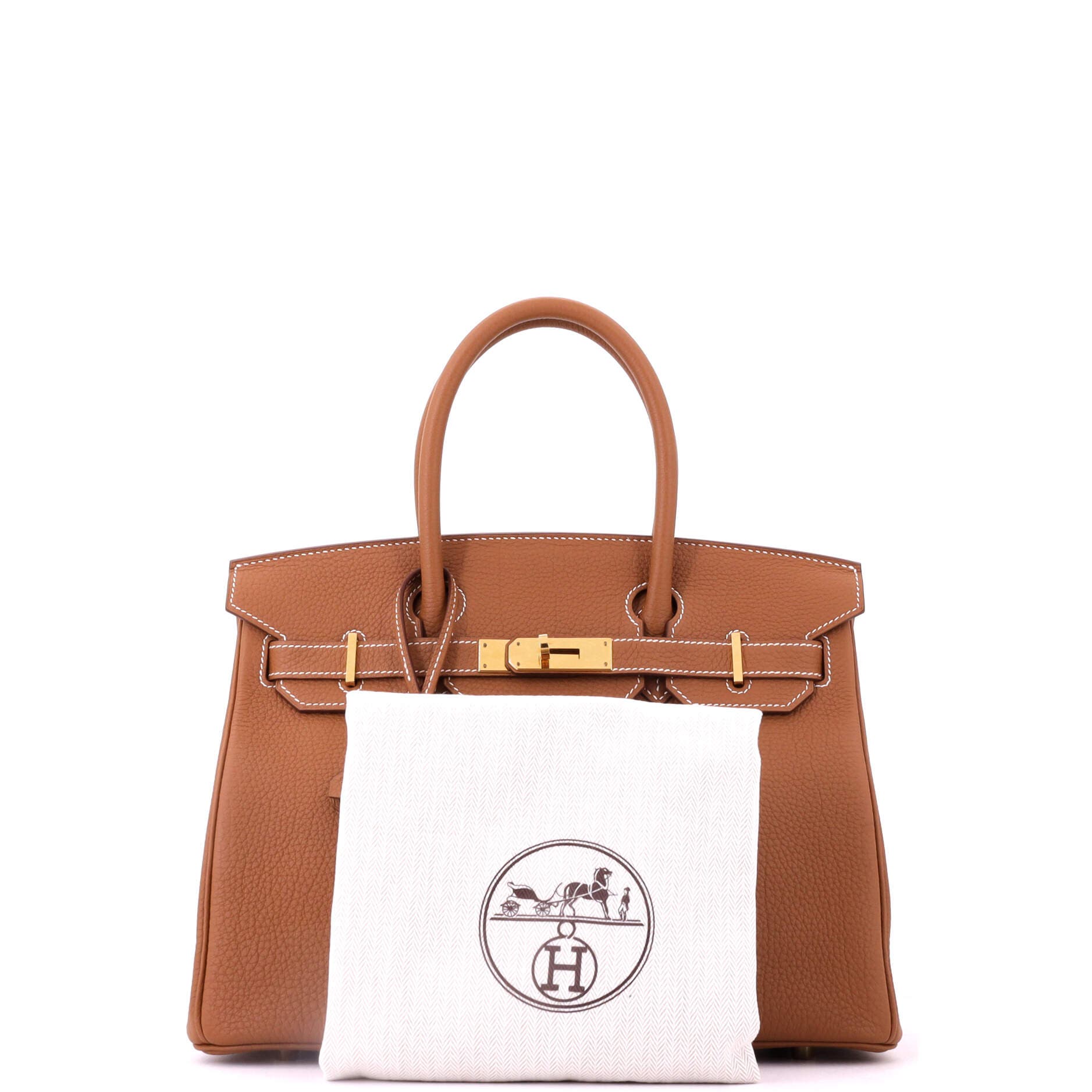 Pre-Owned Hermes Birkin Handbag Brown Togo with Gold Hardware 30, Alternate, color, Gold