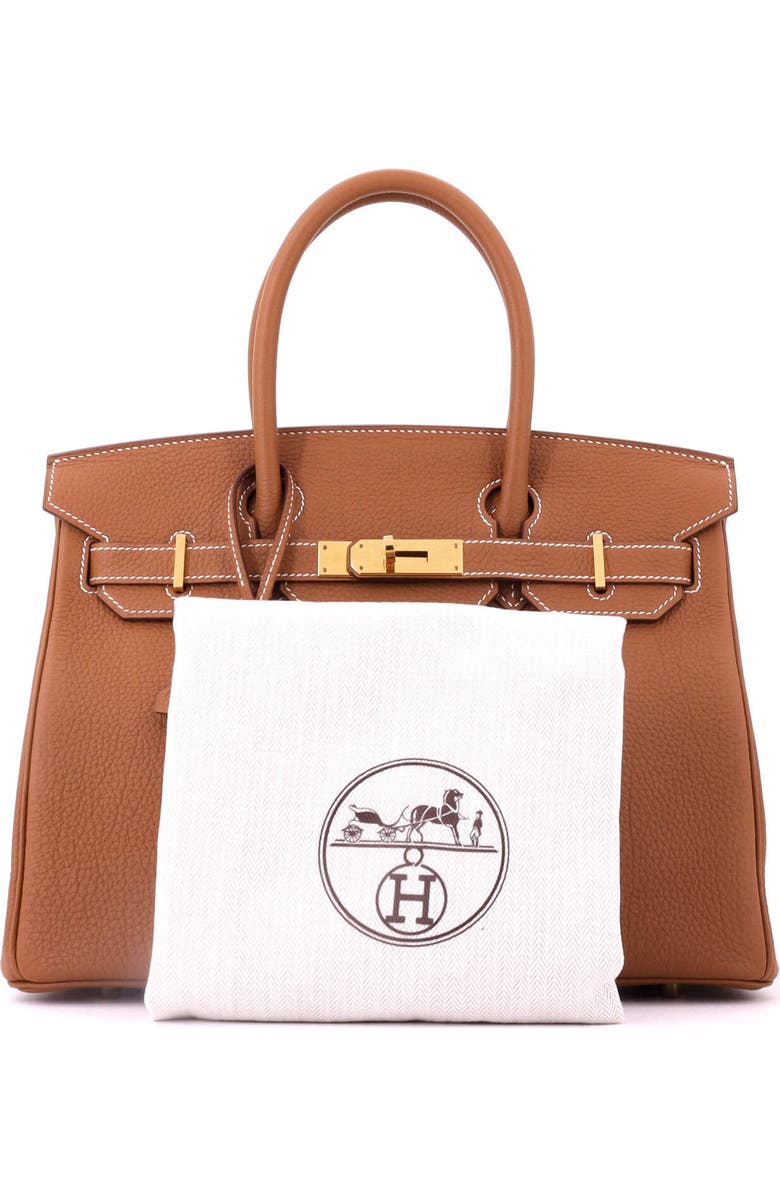 Pre-Owned Hermes Birkin Handbag Brown Togo with Gold Hardware 30, Alternate, color, Gold
