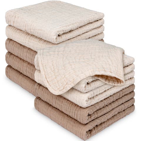 10-Pack Lyra Muslin Baby Washcloths