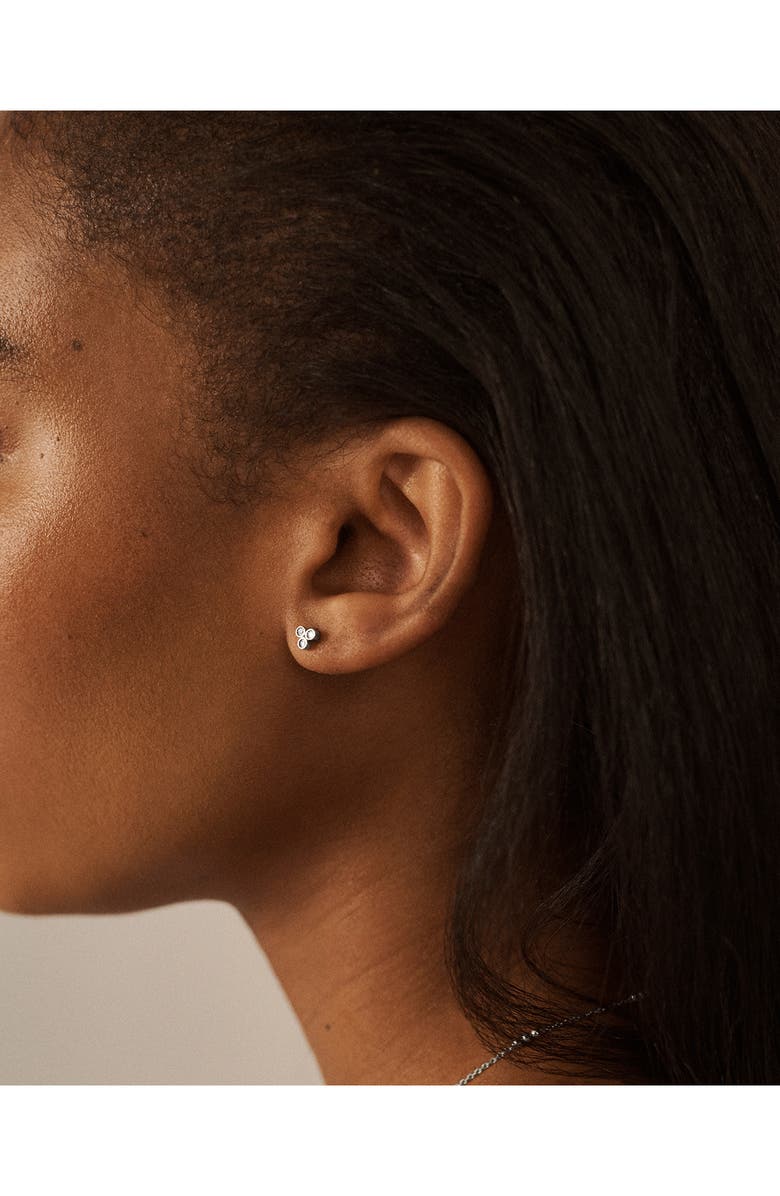 Monica Vinader Cluster Lab Grown Diamond Piercing Stud, Alternate, color, 14K Solid White Gold / Diamond