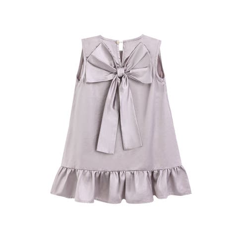 Mimi Tutu Sofia Bow-embellished Ruffled Dress In Purple