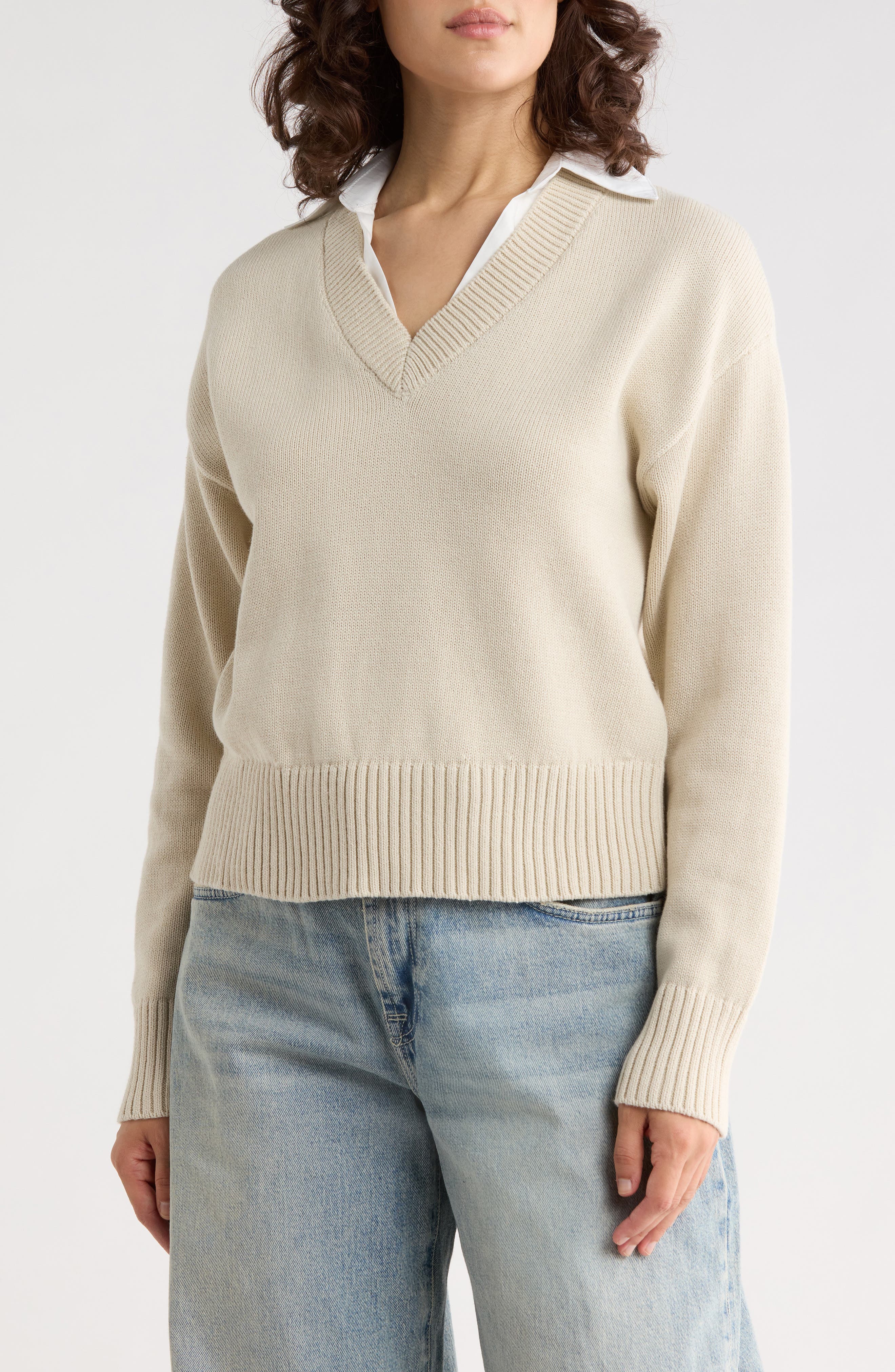 Isabella Contrast Collar Sweater