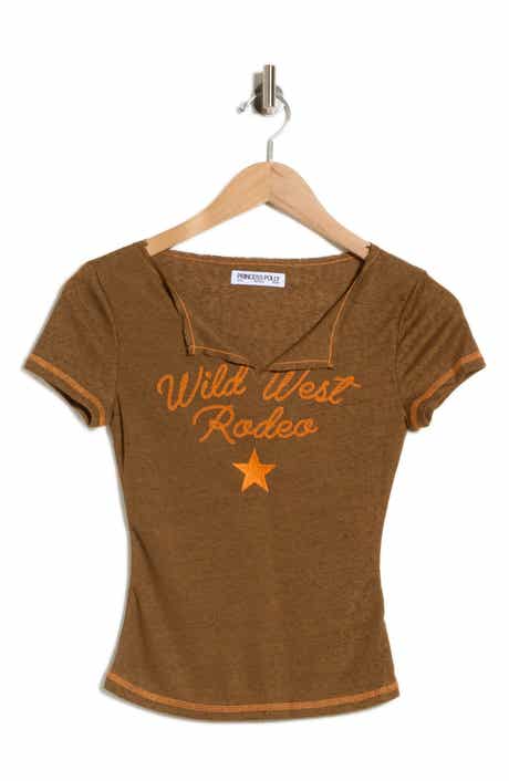 Wild West Rodeo Crop Graphic T-Shirt