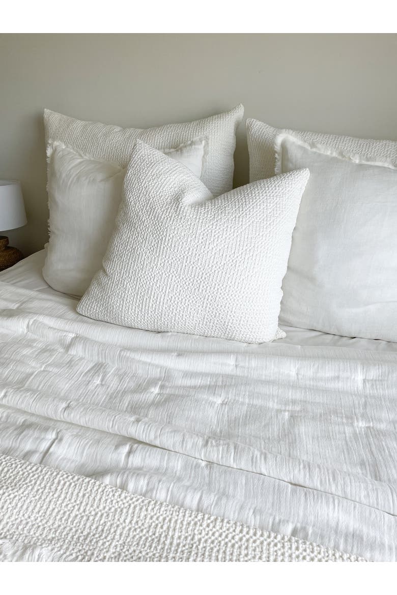 Cool Cotton Waffle Euro Pillow 26x26 Cover Only, Alternate, color, White
