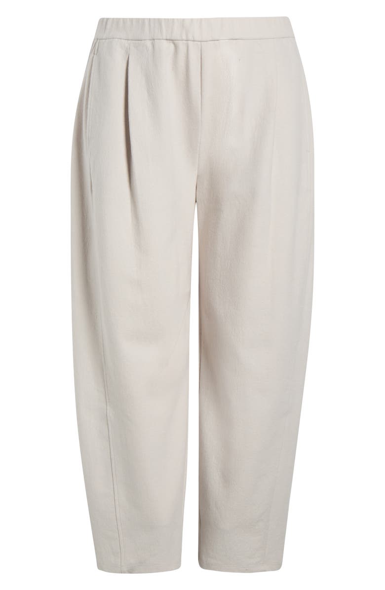 Eileen Fisher Pleated Wool Ankle Lantern Pants, Alternate, color, Chalk