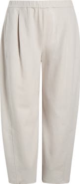 Eileen Fisher Pleated Wool Ankle Lantern Pants