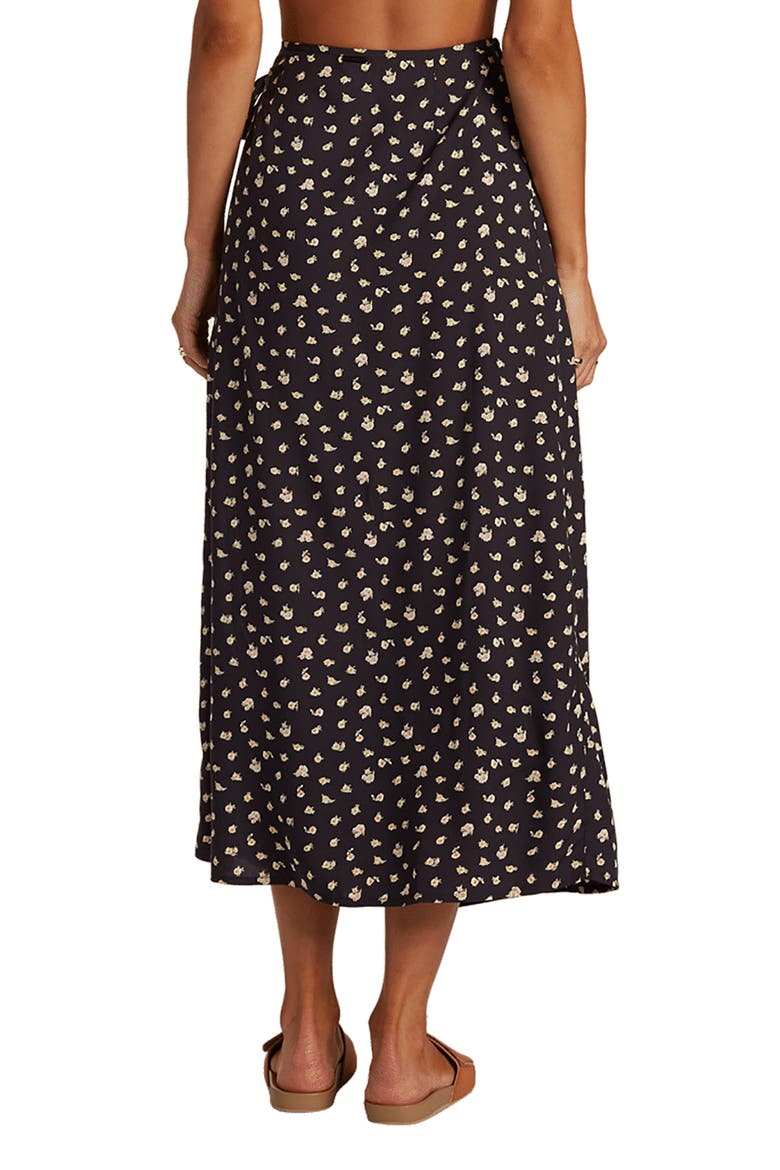 Ocean Air Wrap Tie Midi Skirt, Alternate, color, OFF BLACK