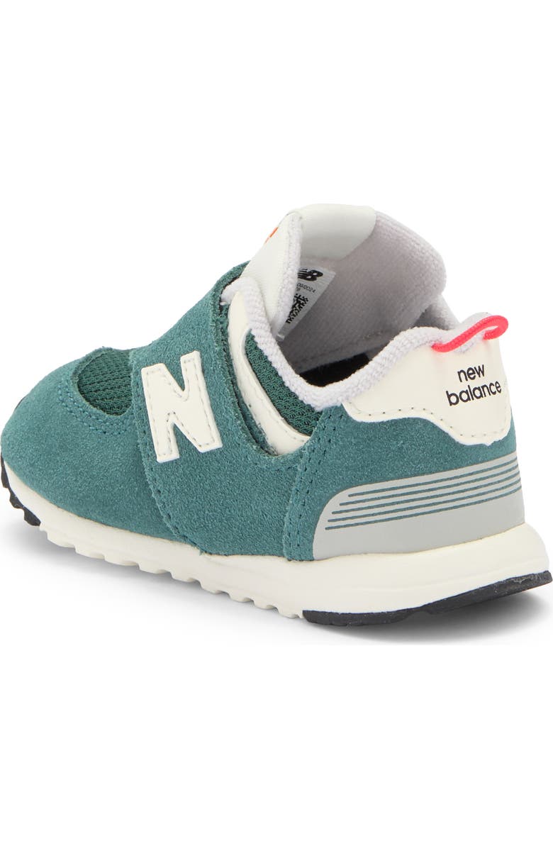 New Balance Kids' 574 New B Sneaker, Alternate, color, New Spruce/ Blast Red