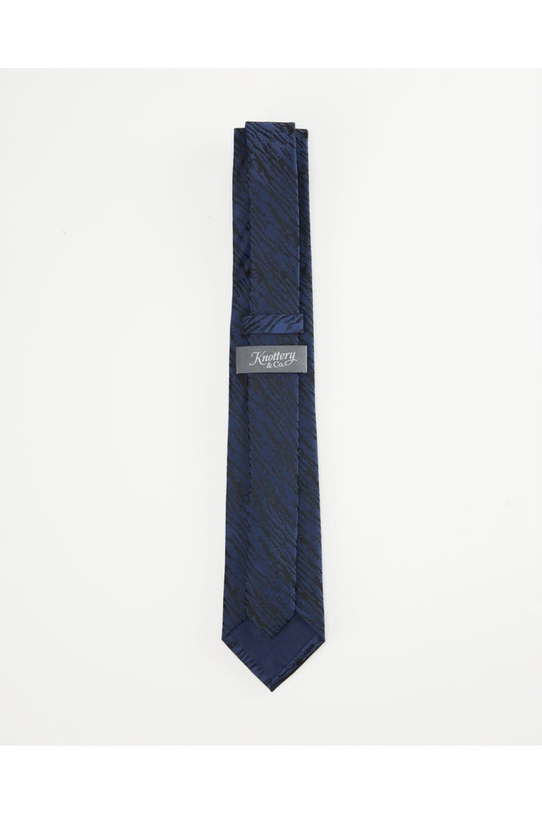 Savannah Stripes Silk Jacquard Tie, Alternate, color, Midnight Blue