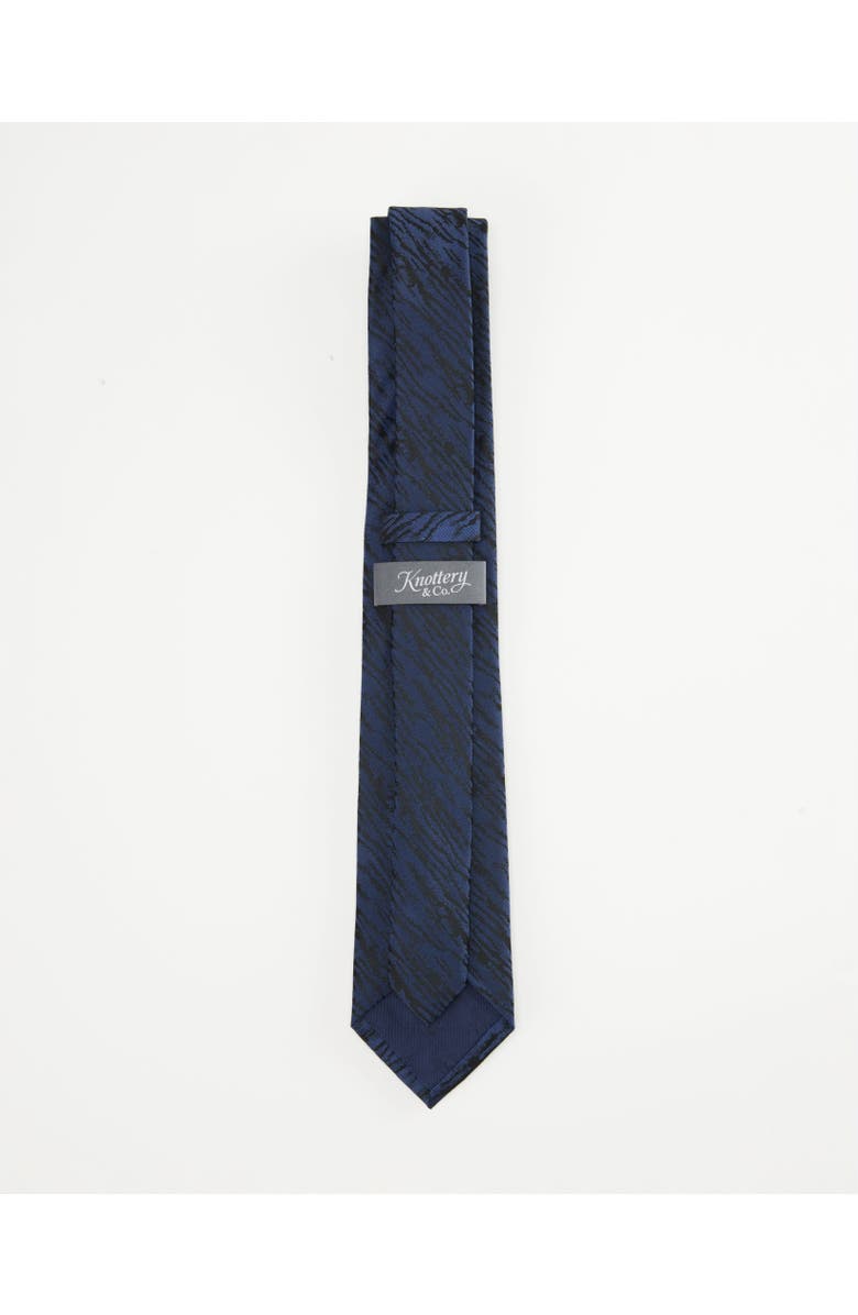 Knottery & Co Savannah Stripes Silk Jacquard Tie, Alternate, color, Midnight Blue