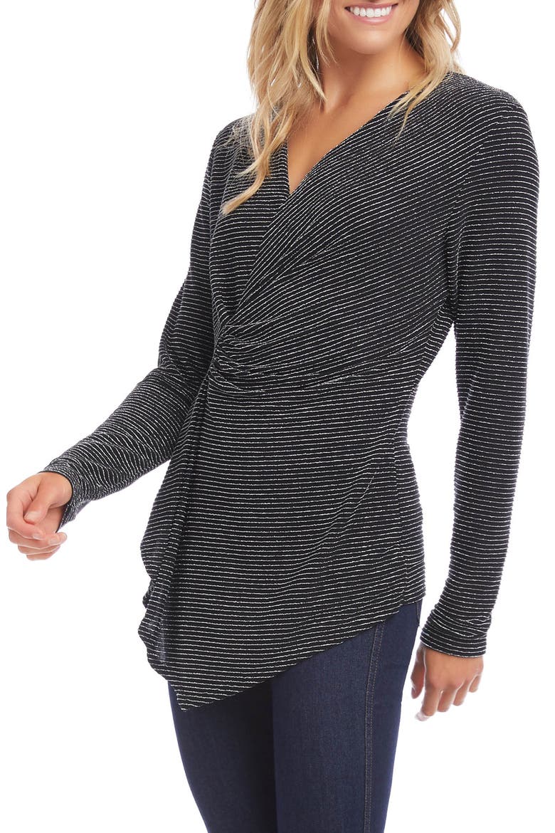 Sparkle Cascade Ruffle Top, Alternate, color, BKS