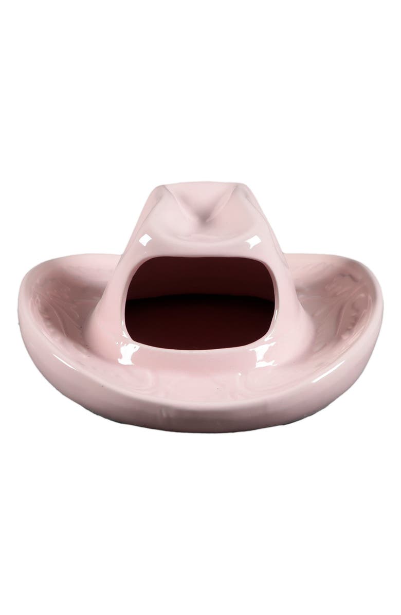 FLORA BUNDA Pink Ceramic Cowgirl Hat, Alternate, color, 