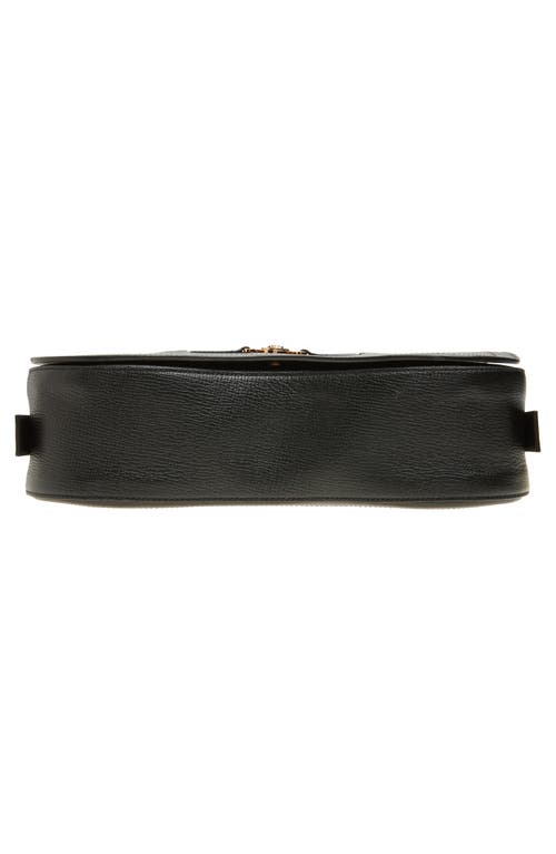 Versace Medusa Faux Leather Shoulder Bag In Black- Gold