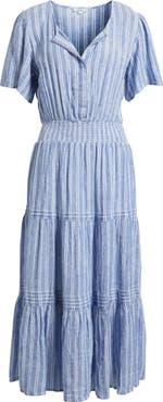 Rails Cannes Stripe Linen Blend Dress