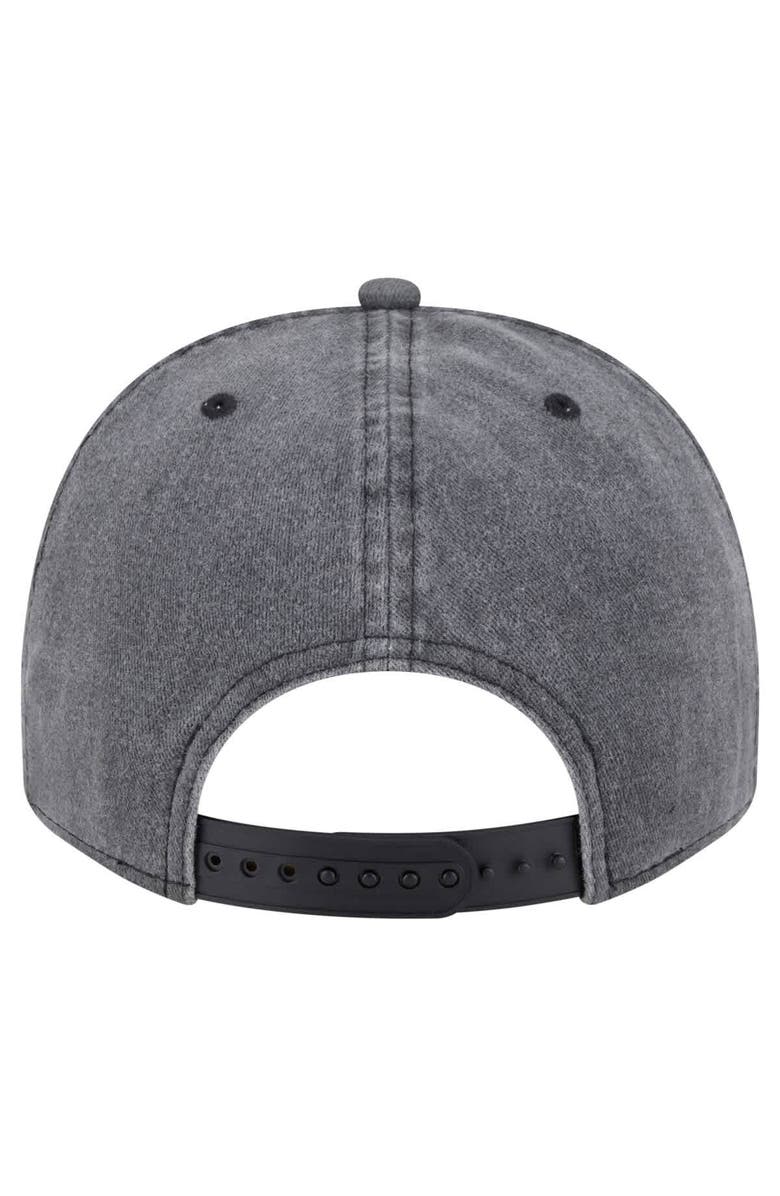 New Era Men's New Era  Charcoal Minnesota Timberwolves Throwback Washed Pre-Curved 9FIFTY Snapback Hat, Alternate, color, 