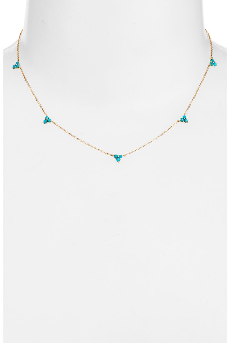 Cleo Turquoise Station Necklace, Alternate, color, TURQUOISE