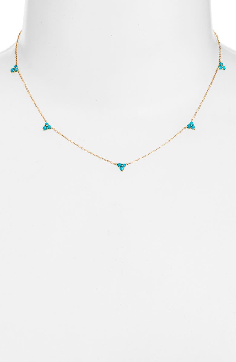 Anzie Cleo Turquoise Station Necklace, Alternate, color, Turquoise